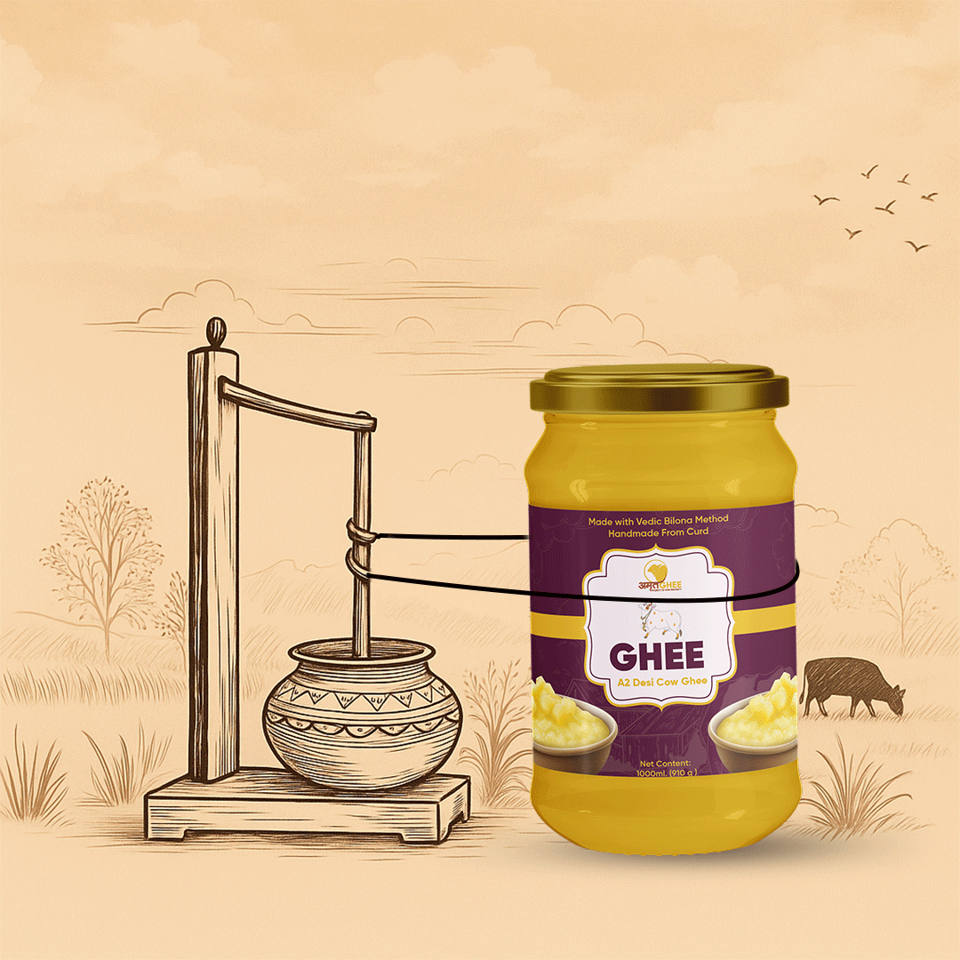 Premium Gir Cow Ghee – Made with Traditional Bilona Method | 1000ML