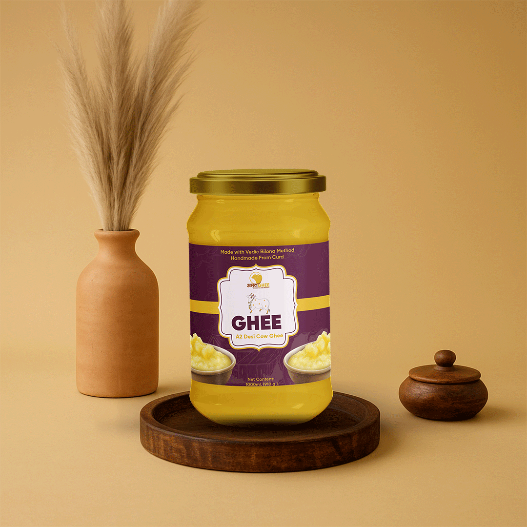 Premium Gir Cow Ghee – Made with Traditional Bilona Method | 1000ML
